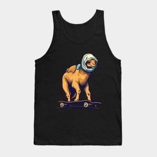 Humpy Thrills: Skateboarding Camel with Desert Swagger Tank Top